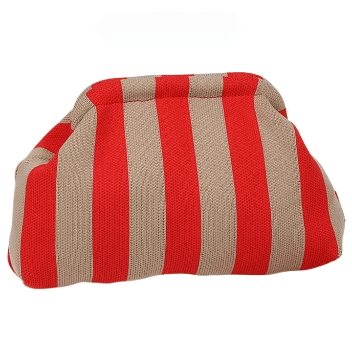 Emela Stripe Knit Day Clutches - Glova