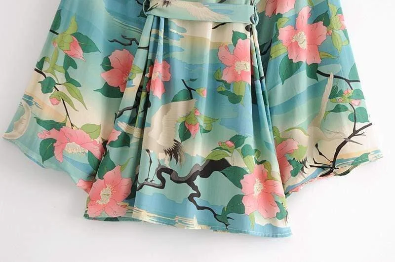 Emerald Floral Kimono - Glova