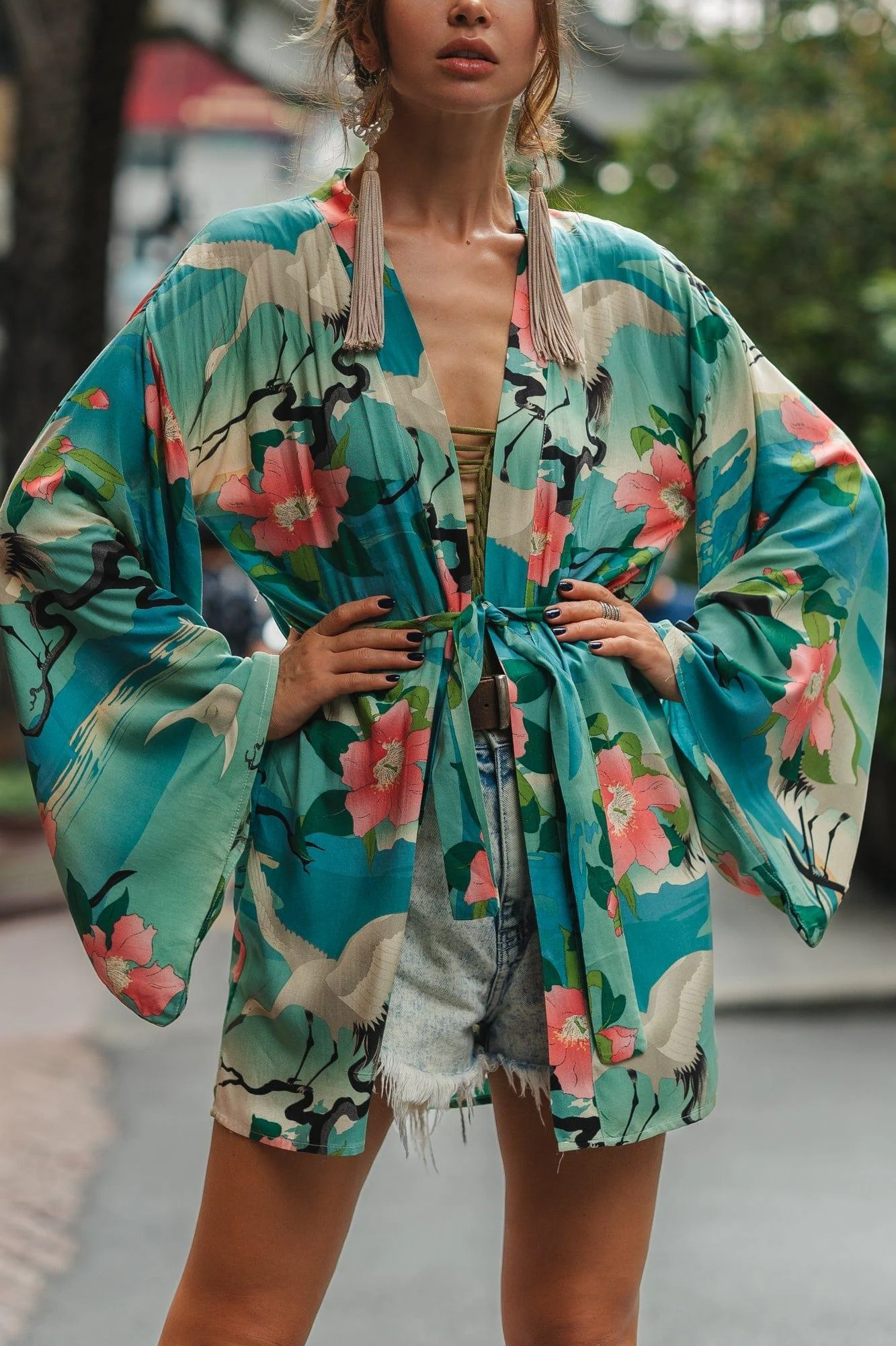 Emerald Floral Kimono - Glova