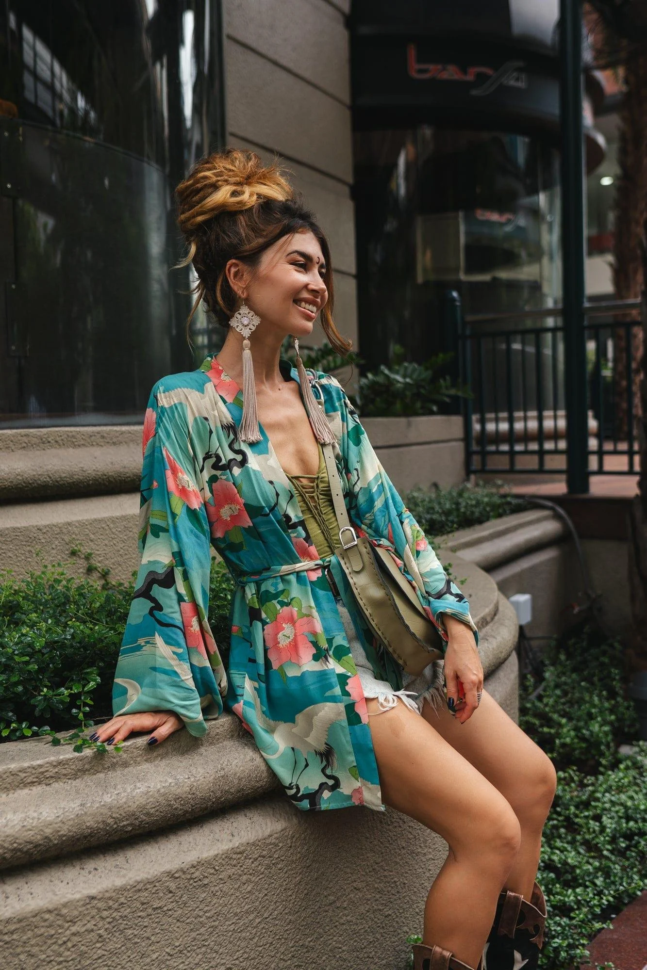 Emerald Floral Kimono - Glova