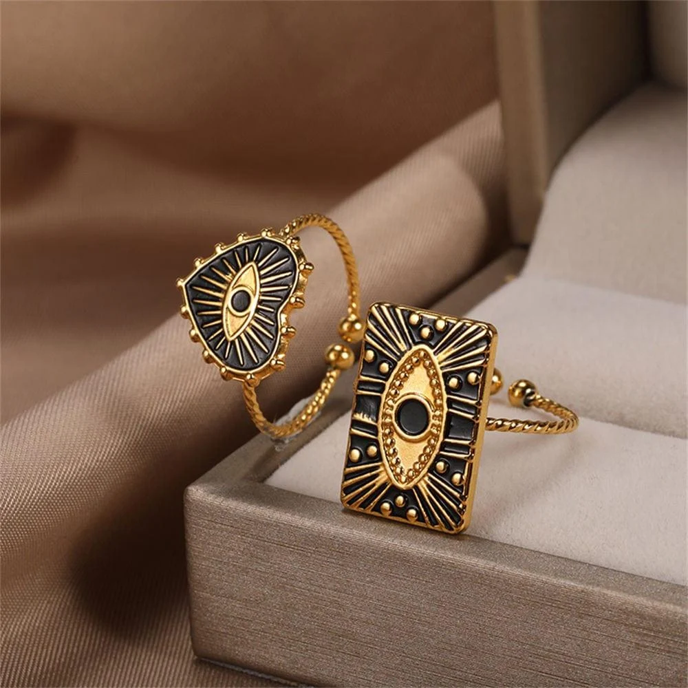 Engraved Evil Eye Protection Ring - Glova