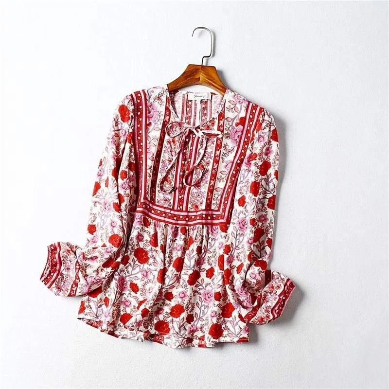 Enid Red Blouse - Glova