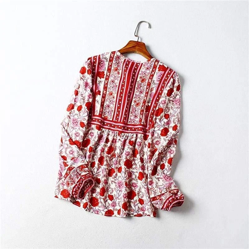 Enid Red Blouse - Glova