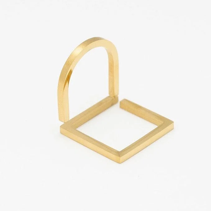 Enya Golden Geometry Gold Rings - 3 Styles - Glova