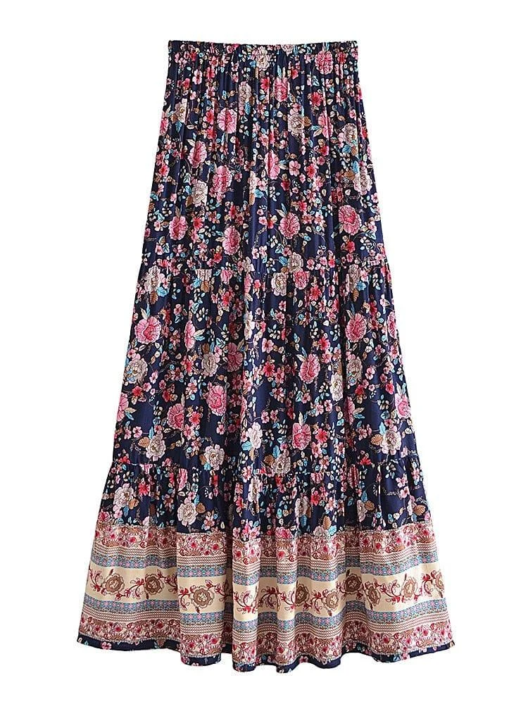 Epiphany Boho Maxi Skirt ( 3 Colors ) - Glova