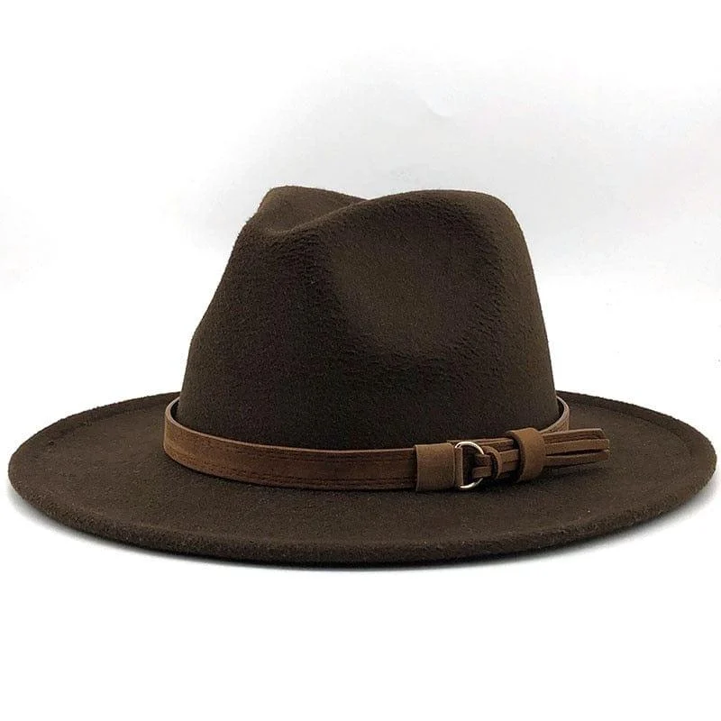 Eridian Fedora Hat With Leather Ribbon - Glova