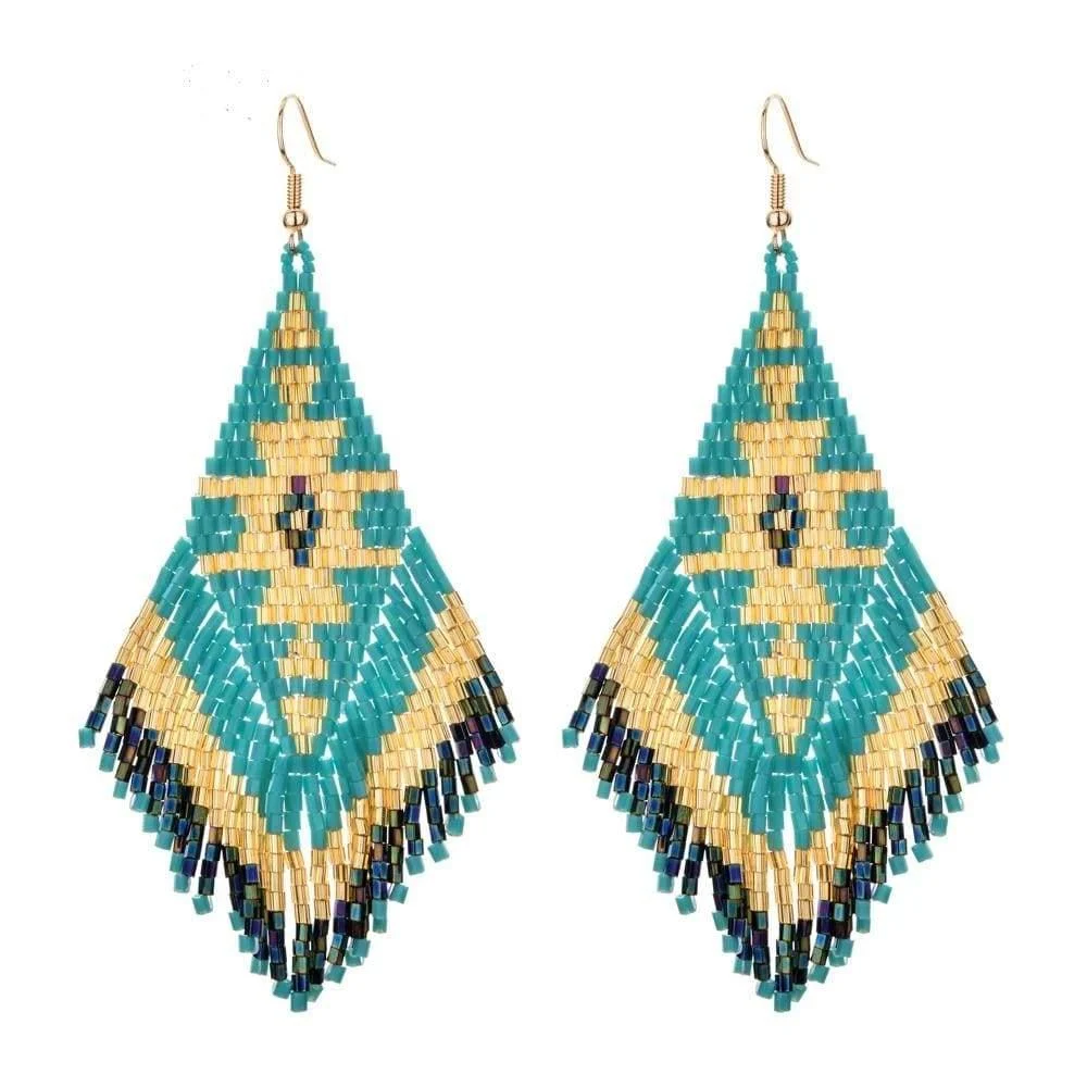 Ethnic Boho Drop Earrings - Glova