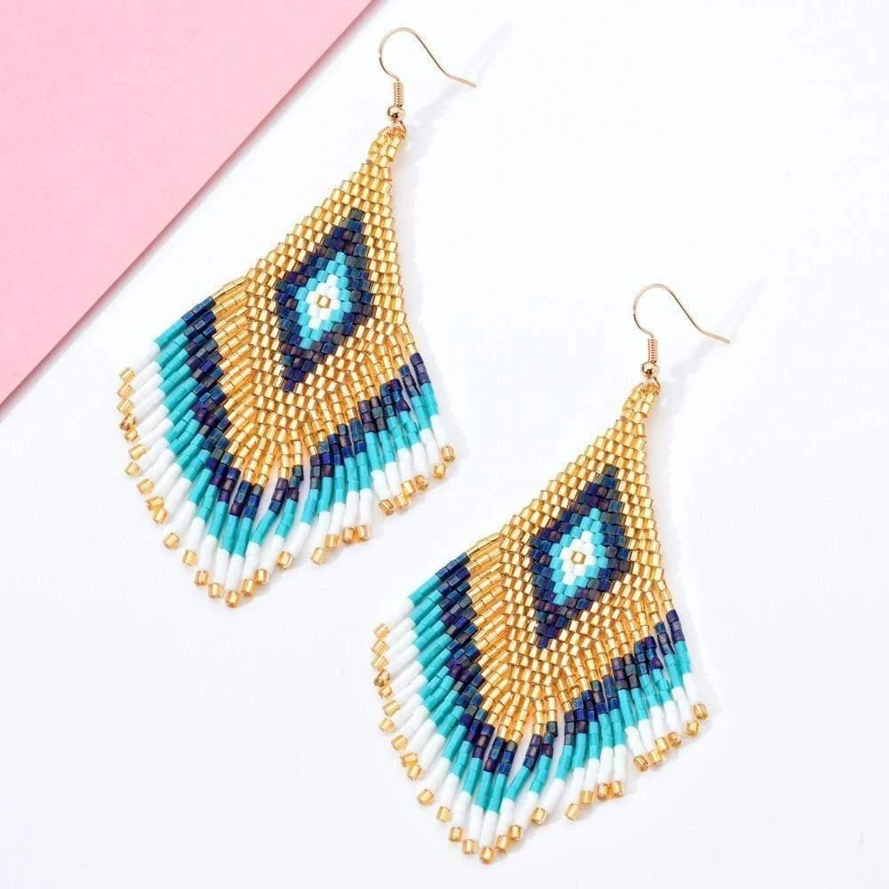 Ethnic Boho Drop Earrings - Glova