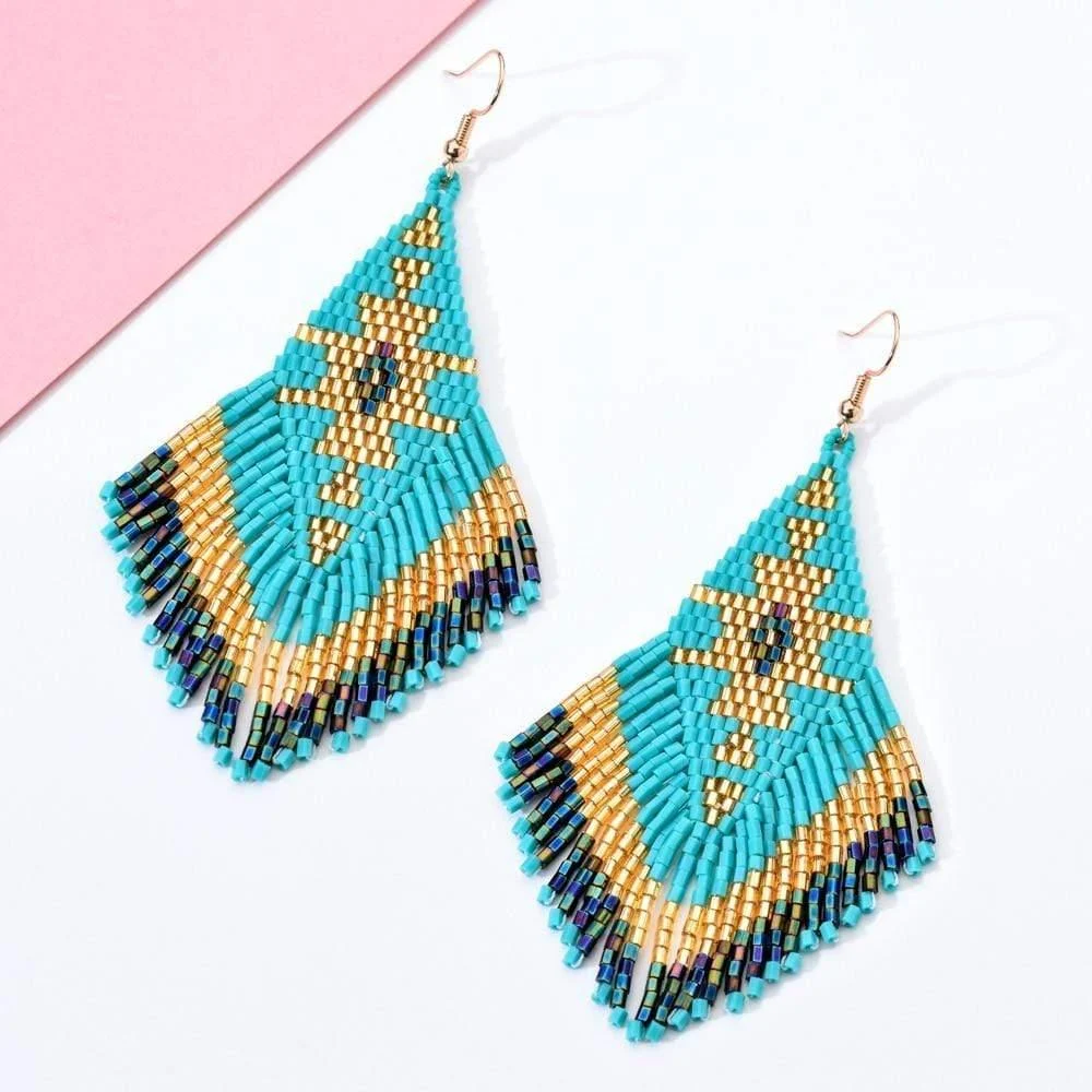 Ethnic Boho Drop Earrings - Glova