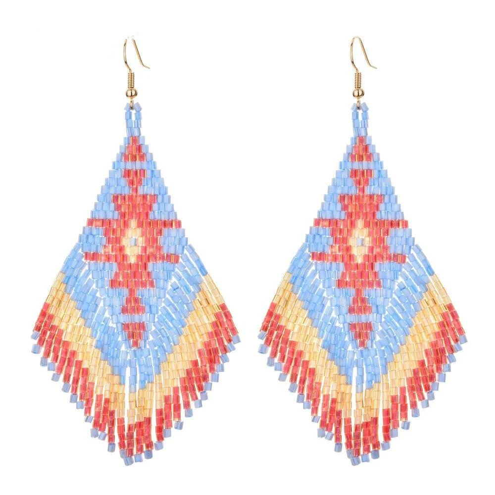 Ethnic Boho Drop Earrings - Glova