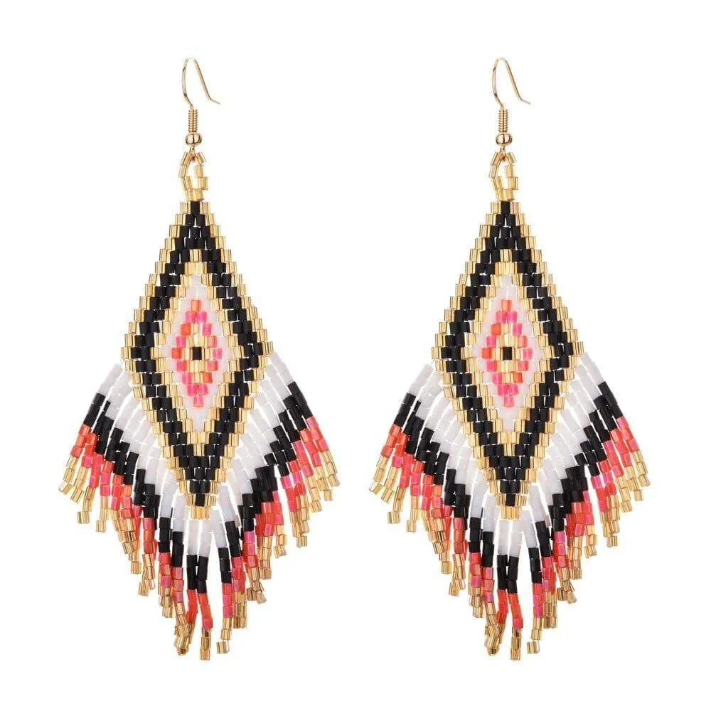 Ethnic Boho Drop Earrings - Glova