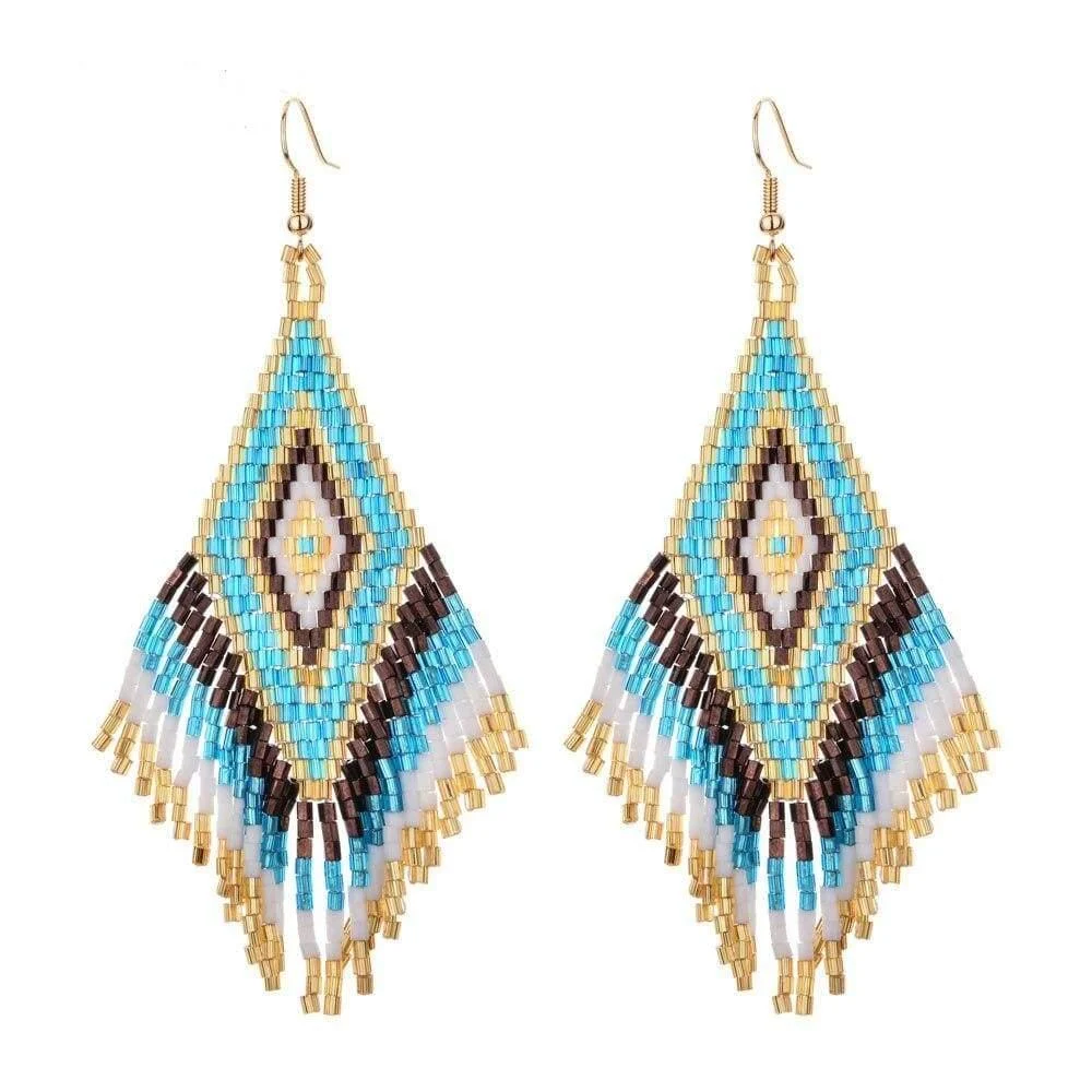 Ethnic Boho Drop Earrings - Glova