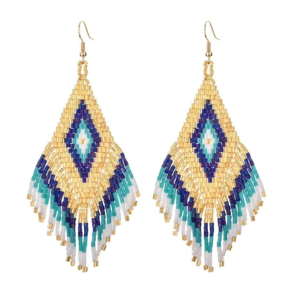 Ethnic Boho Drop Earrings - Glova