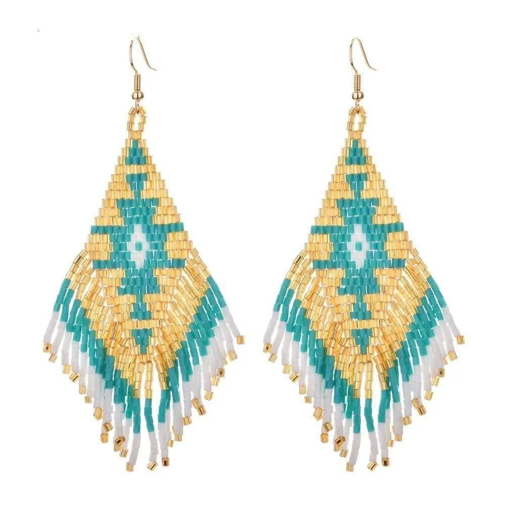 Ethnic Boho Drop Earrings - Glova