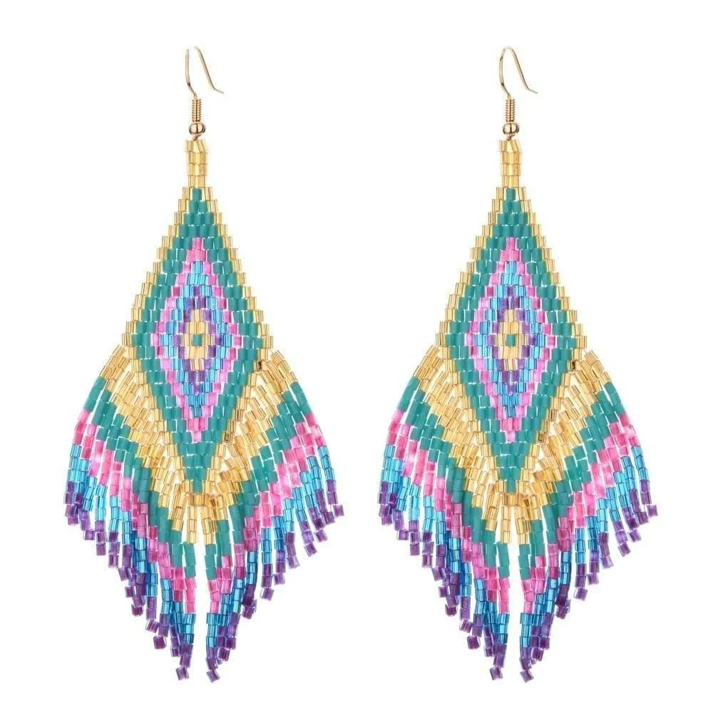 Ethnic Boho Drop Earrings - Glova