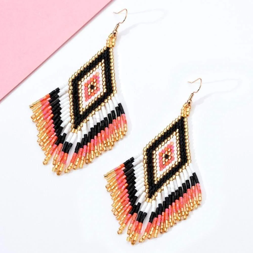 Ethnic Boho Drop Earrings - Glova