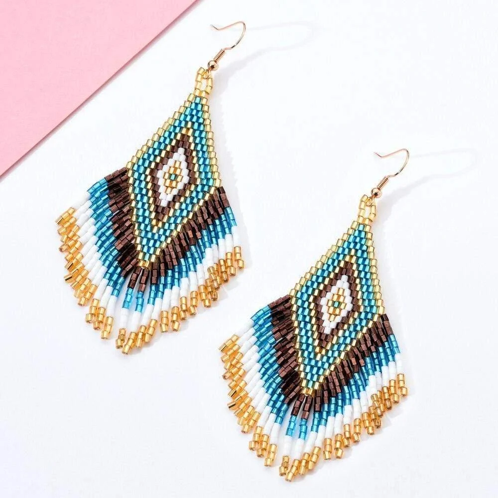 Ethnic Boho Drop Earrings - Glova