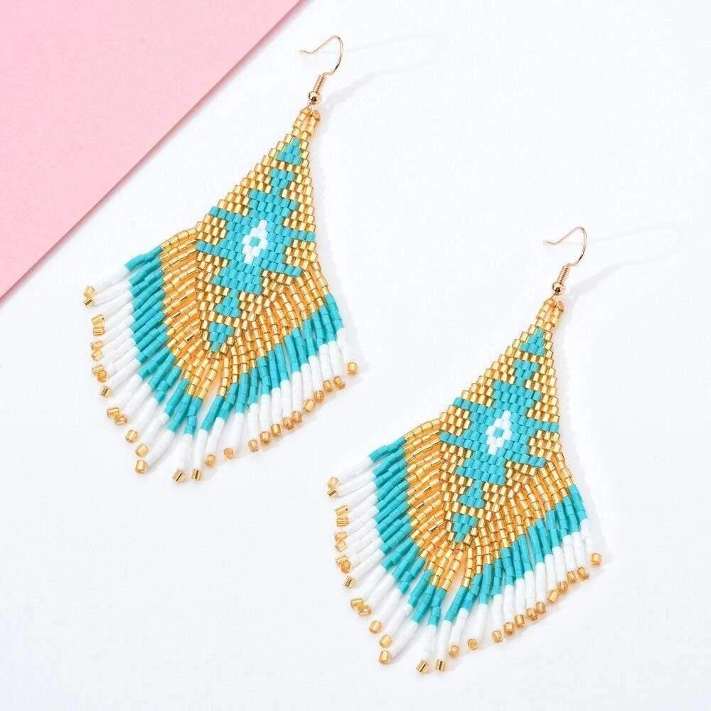 Ethnic Boho Drop Earrings - Glova