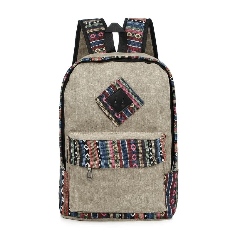 Ethnic Canvas Backpack - Glova