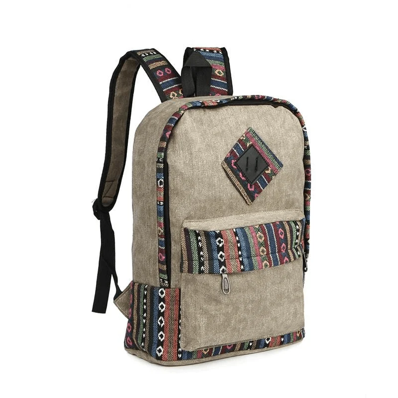 Ethnic Canvas Backpack - Glova