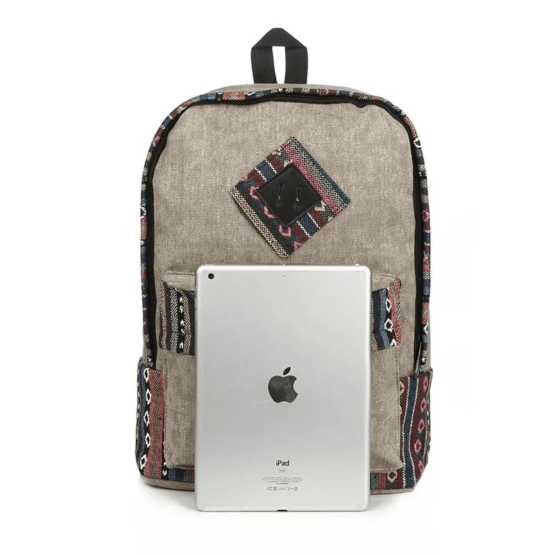 Ethnic Canvas Backpack - Glova