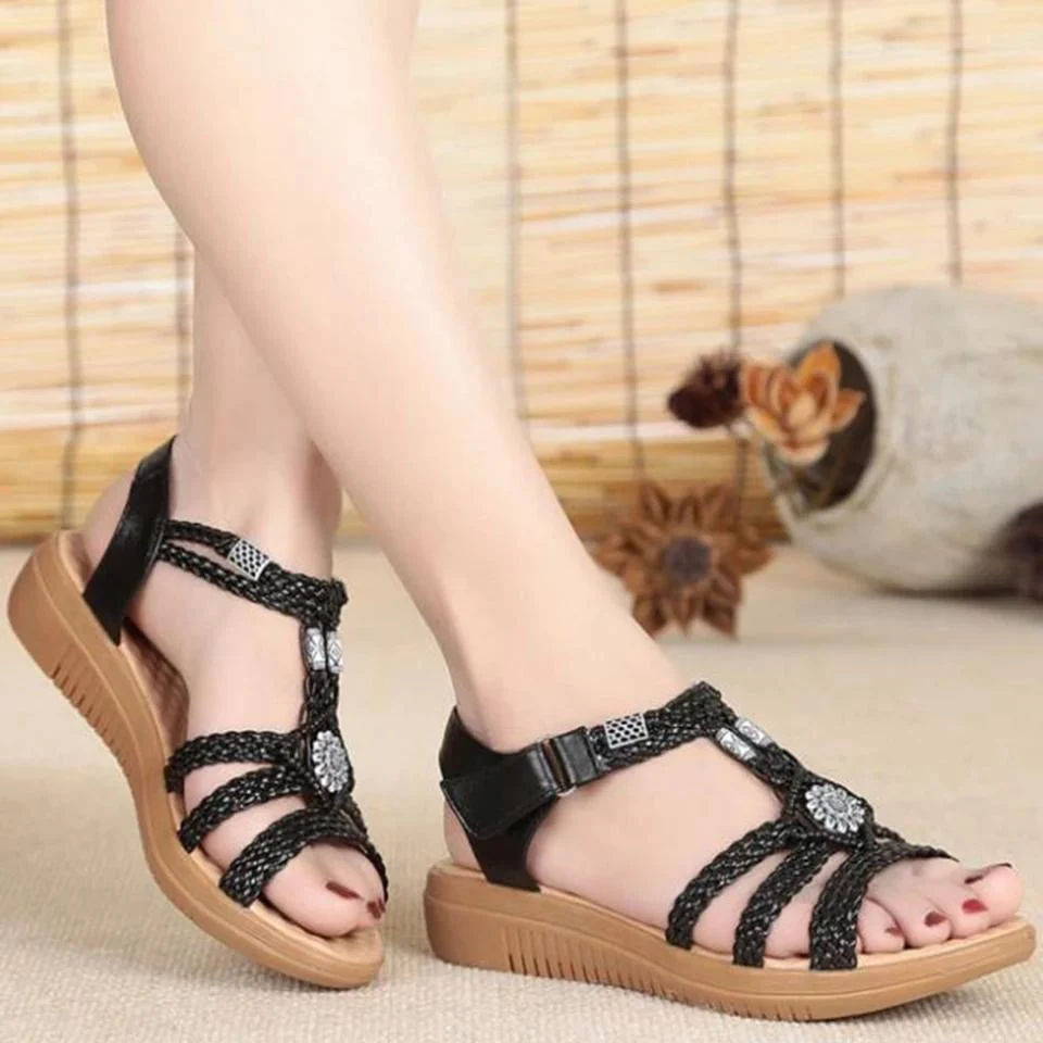 Ethnic Style Wedges Sandals - Glova