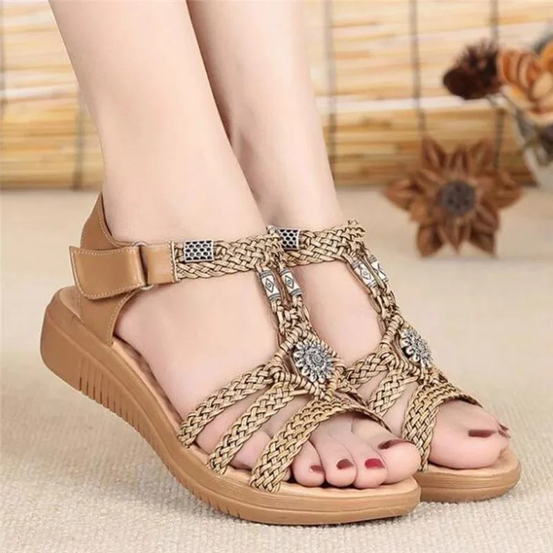 Ethnic Style Wedges Sandals - Glova