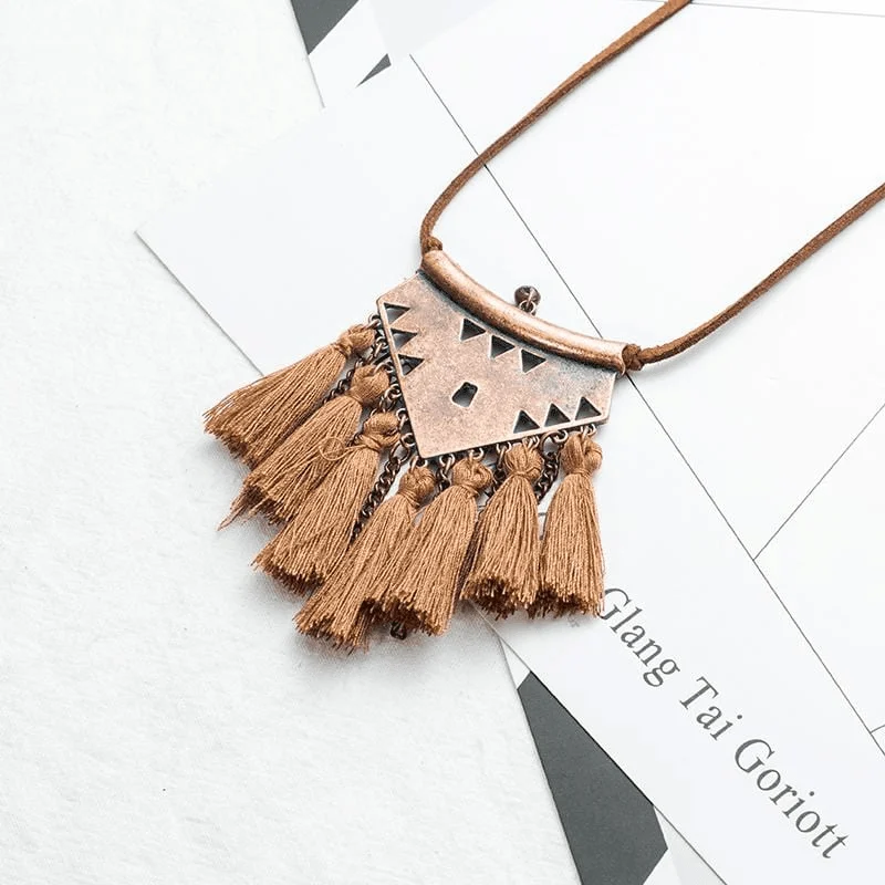 Ethnic Tassel Necklace - Glova