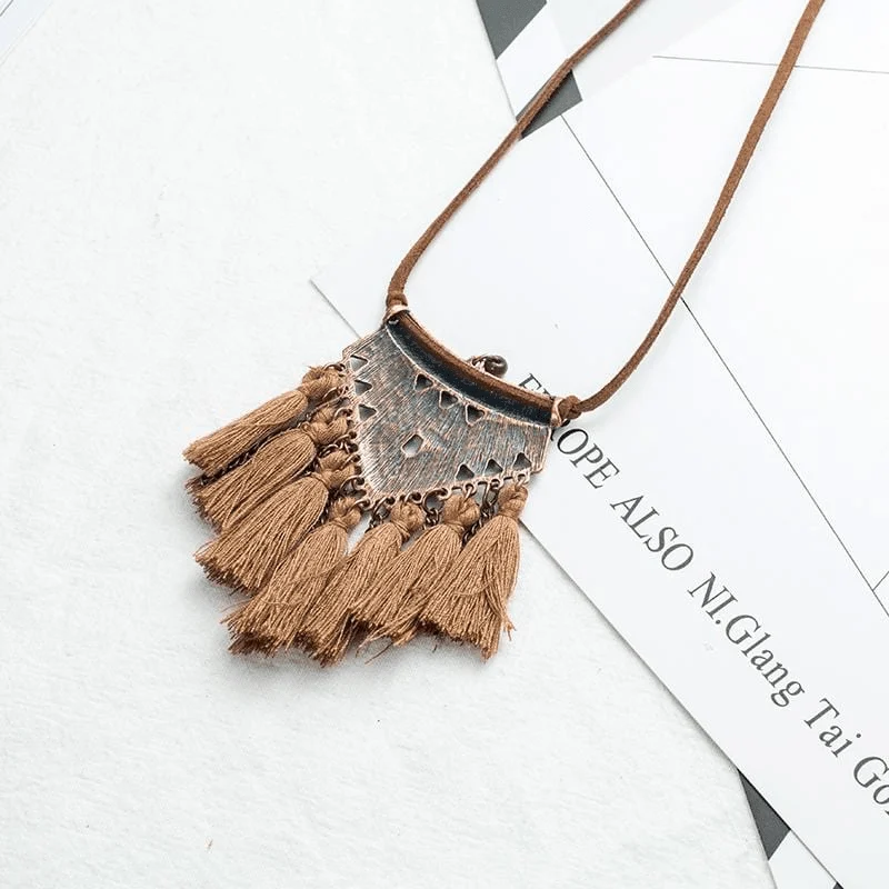 Ethnic Tassel Necklace - Glova