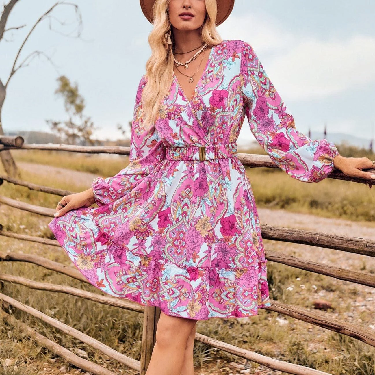 Eudoxia Boho Midi Dress - Glova