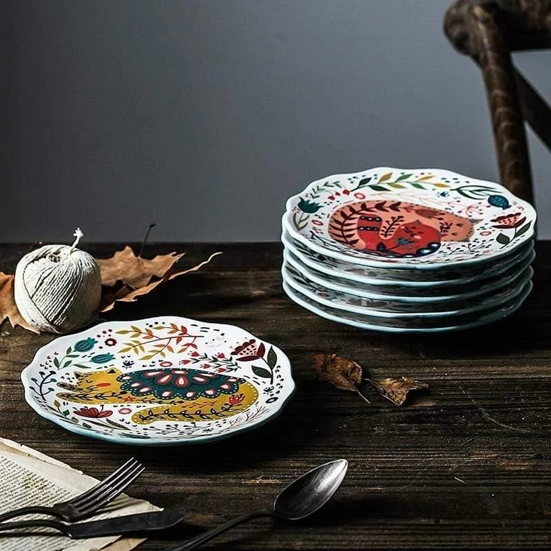 Everybody Wants To Be A Cat Ceramic Plates - Glova