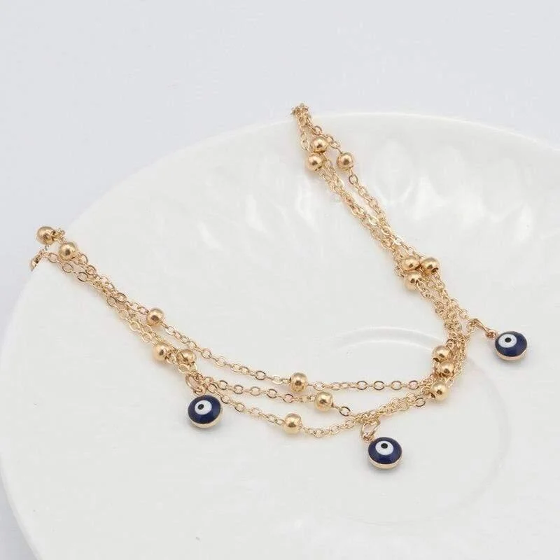 Evil Eye Beads Ankle Bracelet - Glova