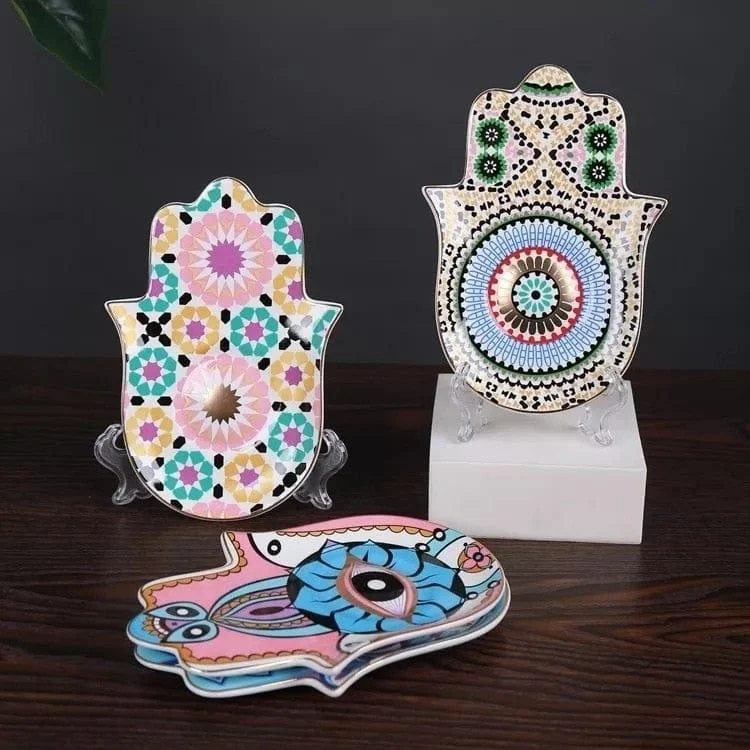 Evil Eye Coffee Cup & Hamsa Hand Saucer Set - Glova