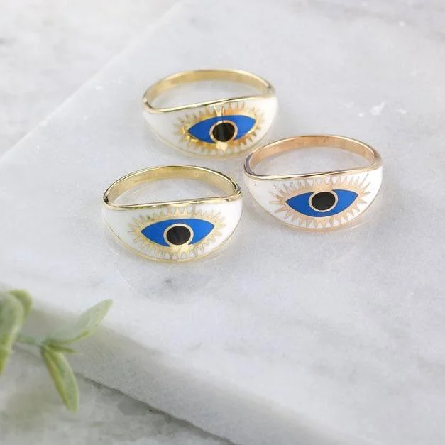 Evil Eye Gold Ring - Glova