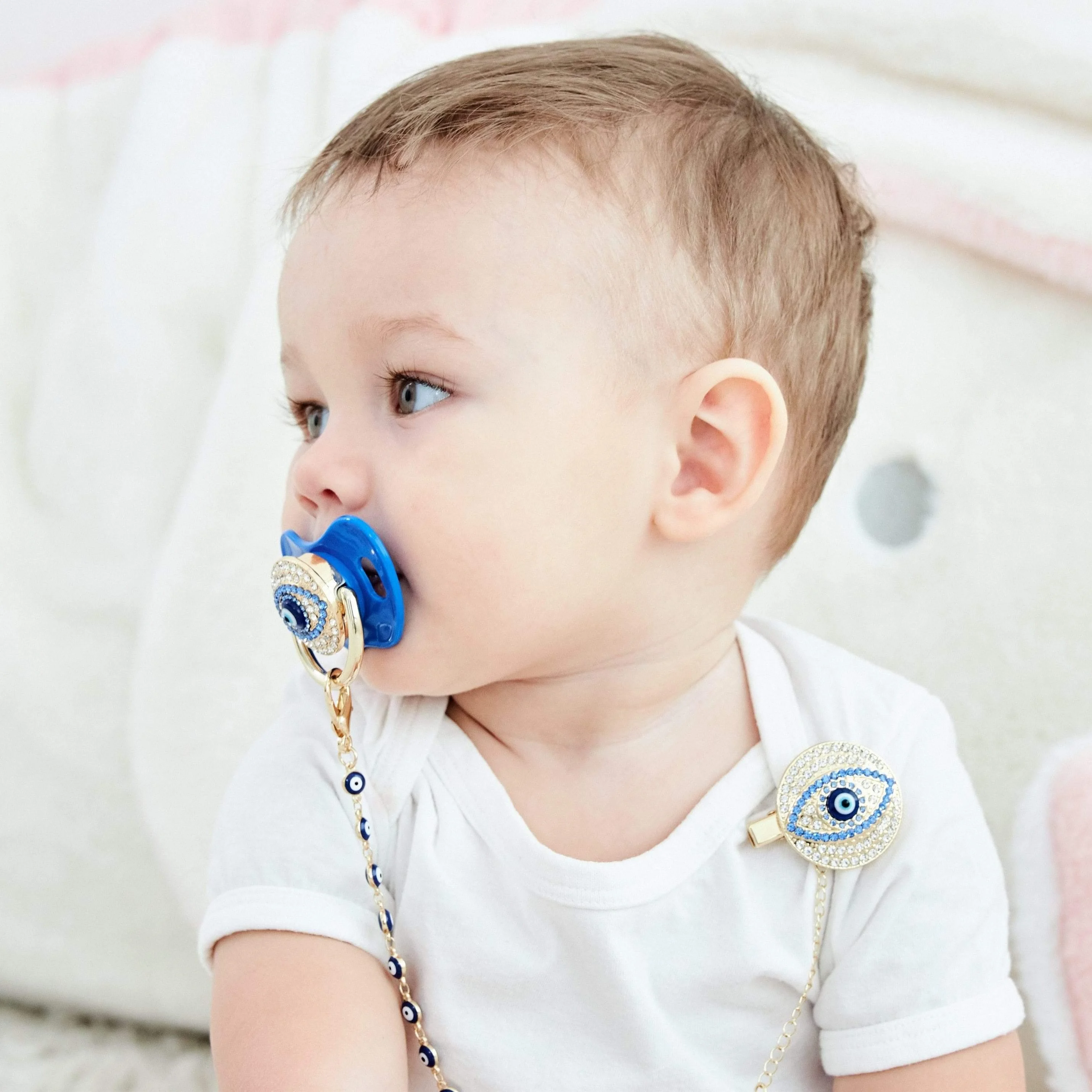 Evil Eye Pacifier and Clip Set - Glova