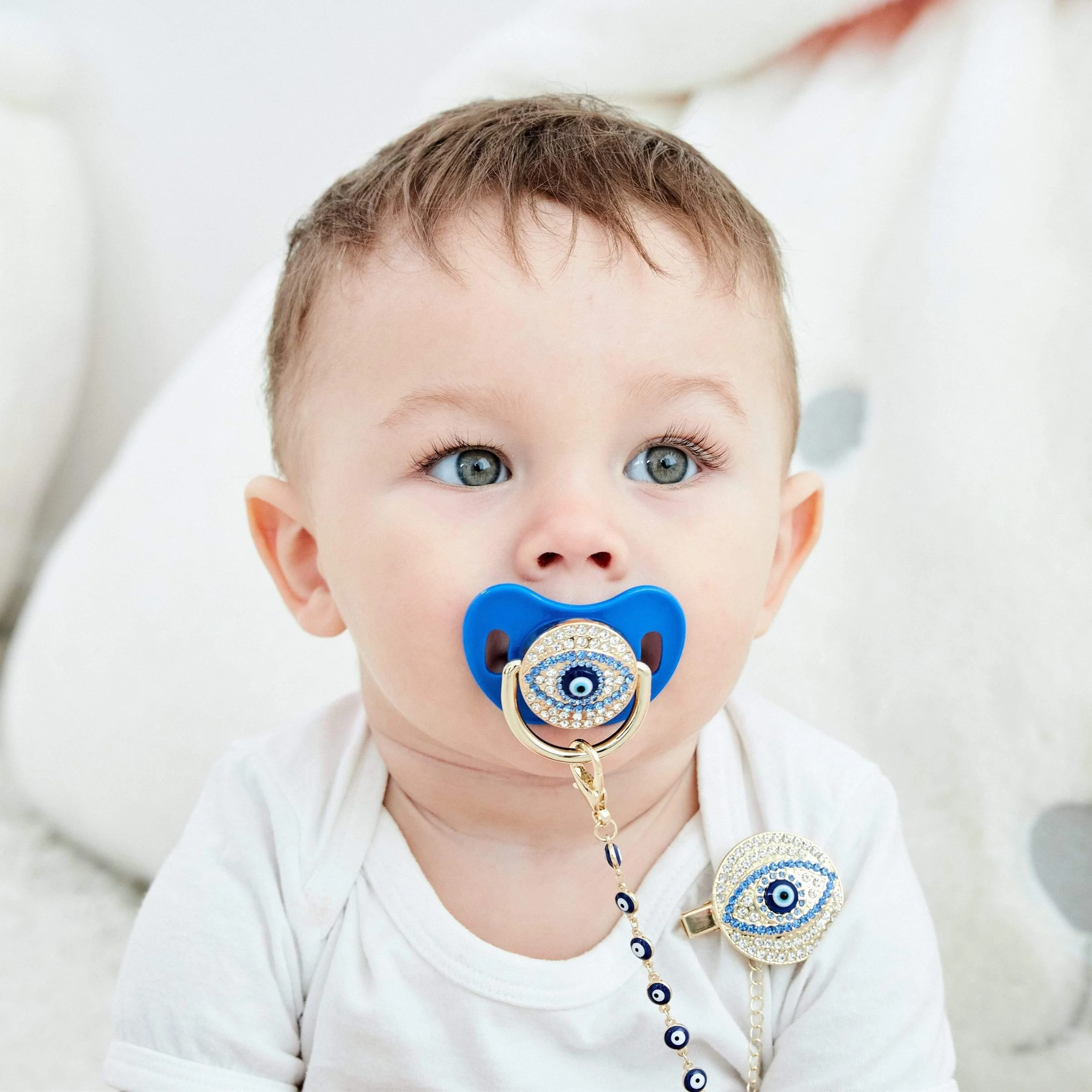 Evil Eye Pacifier and Clip Set - Glova