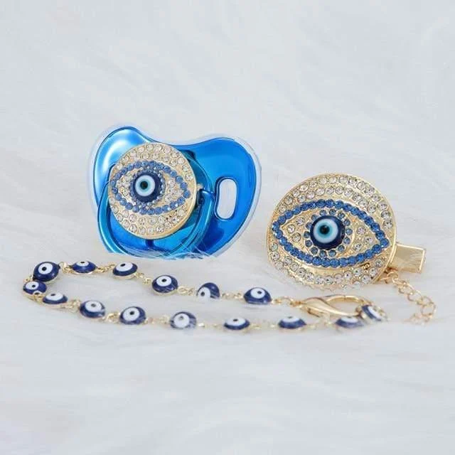 Evil Eye Pacifier and Clip Set - Glova