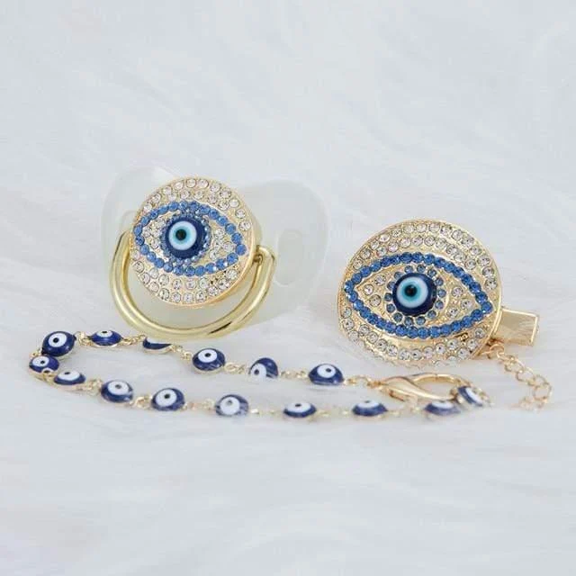 Evil Eye Pacifier and Clip Set - Glova