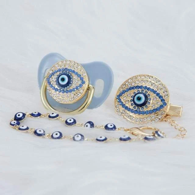 Evil Eye Pacifier and Clip Set - Glova