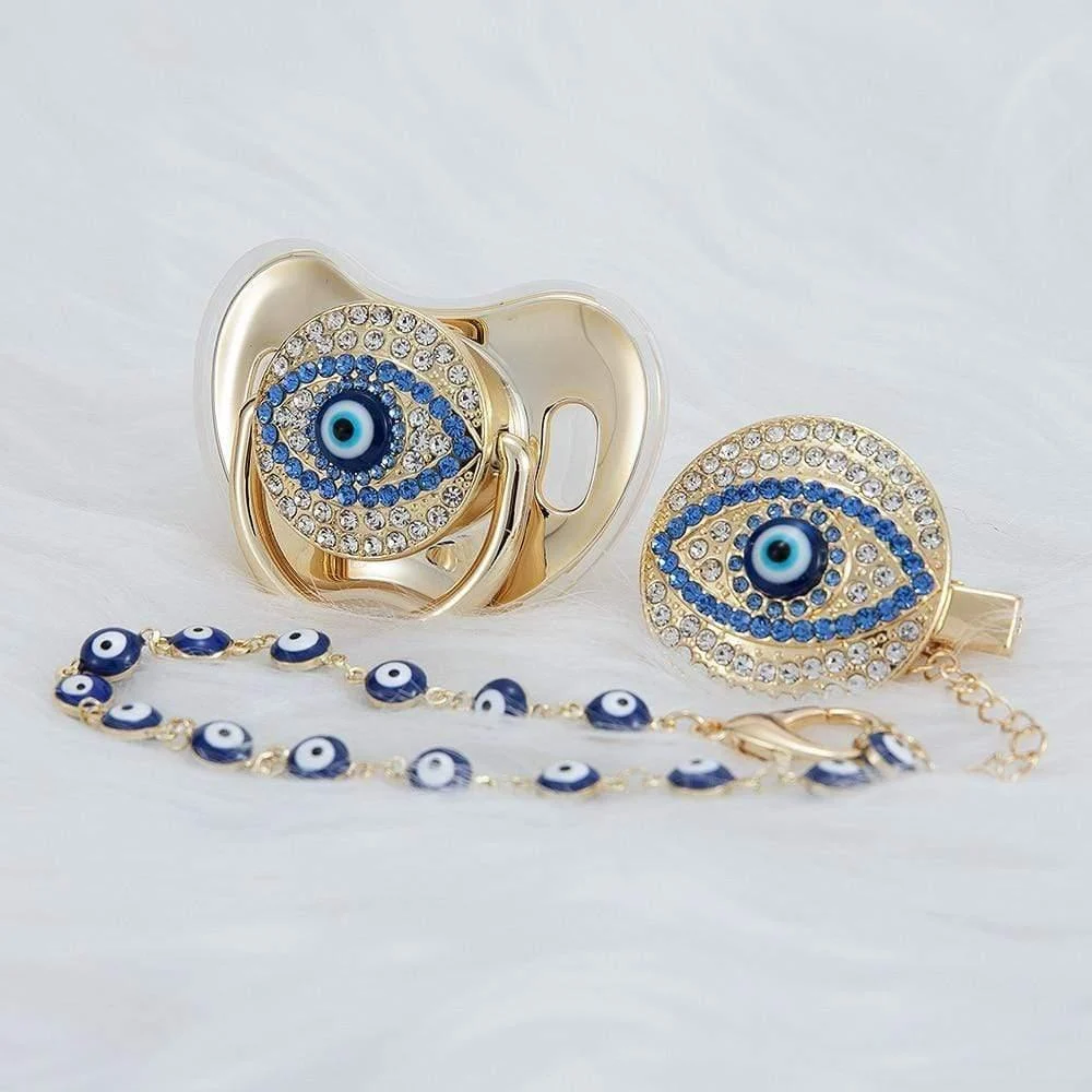 Evil Eye Pacifier and Clip Set - Glova