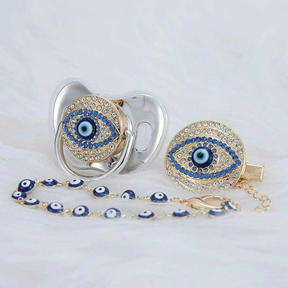 Evil Eye Pacifier and Clip Set - Glova