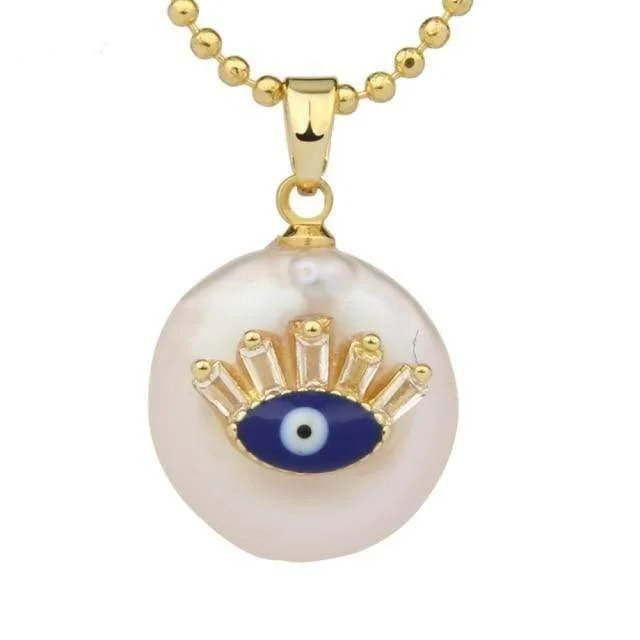 Evil Eye White Necklace - Glova