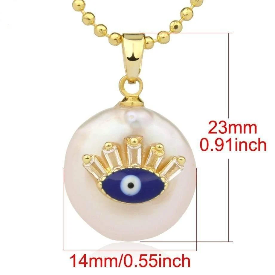 Evil Eye White Necklace - Glova