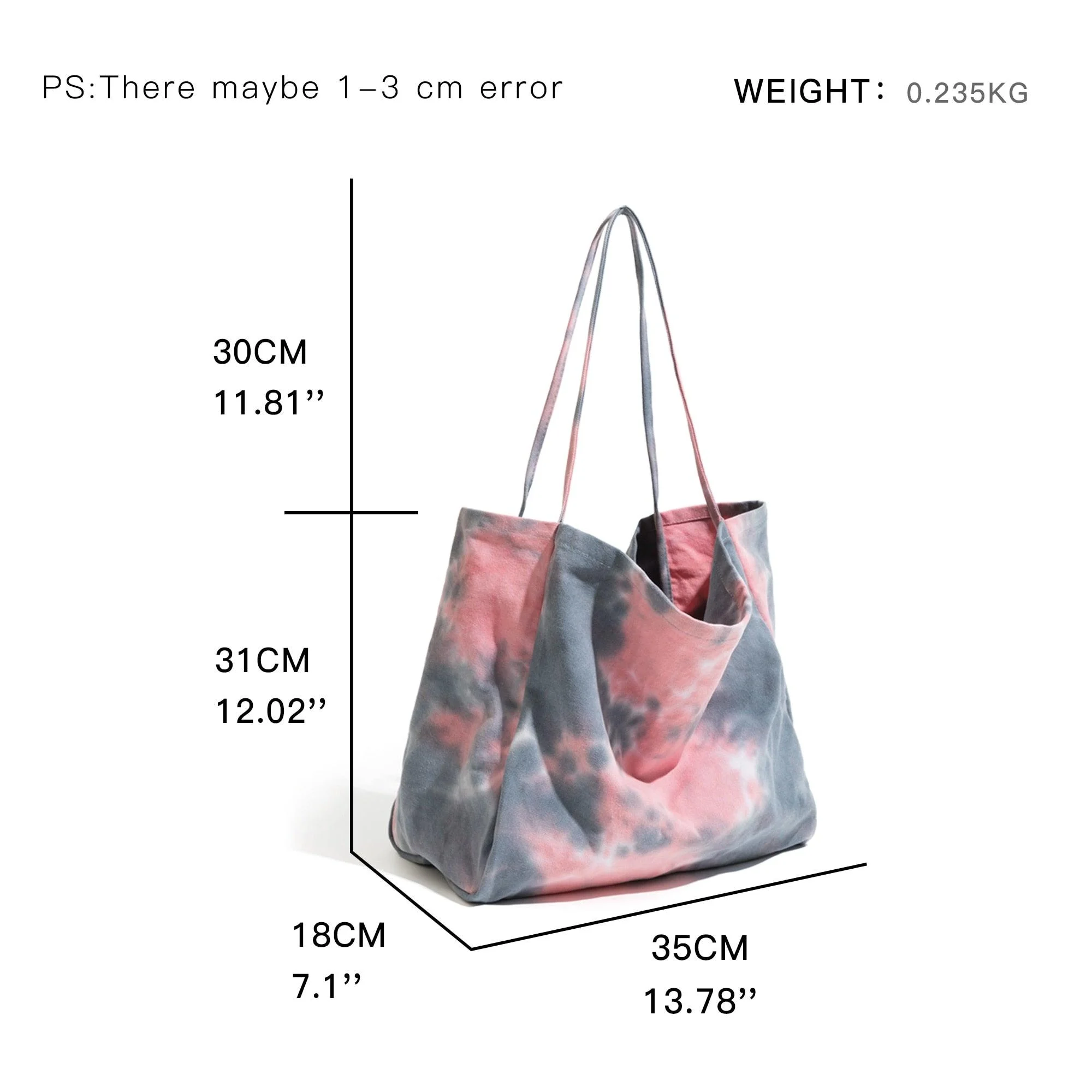 Ewa Tie Dye Canvas Shopper Totes - 3 Colors - Glova