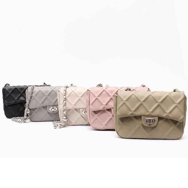 Ezira Quilted Effect Flap Bag - 5 Colors - Glova