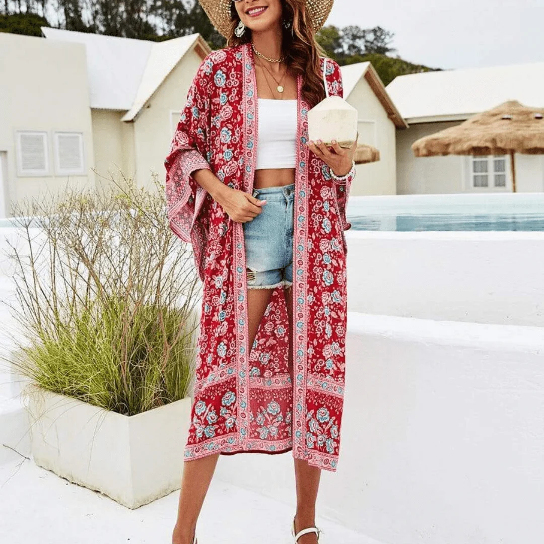 Fabrizia Kimono in Red - Glova