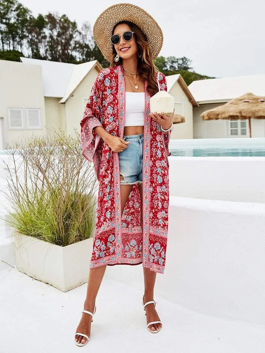 Fabrizia Kimono in Red - Glova