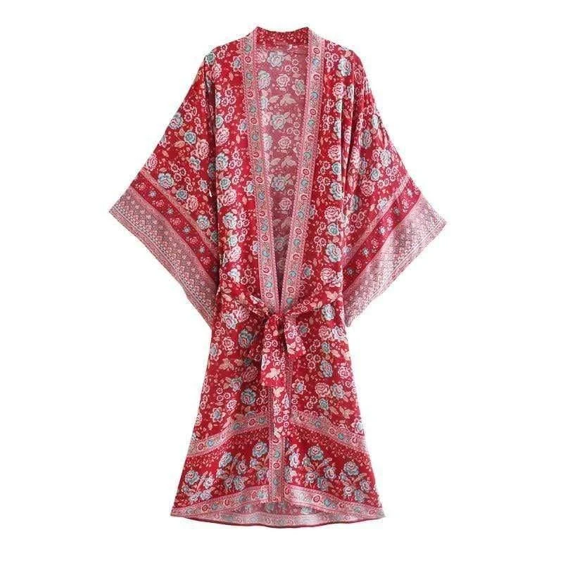 Fabrizia Kimono in Red - Glova