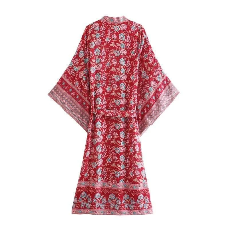 Fabrizia Kimono in Red - Glova