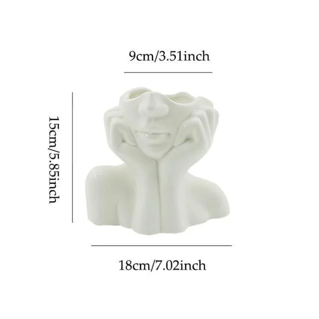 Face Pose Flower Vase - Glova